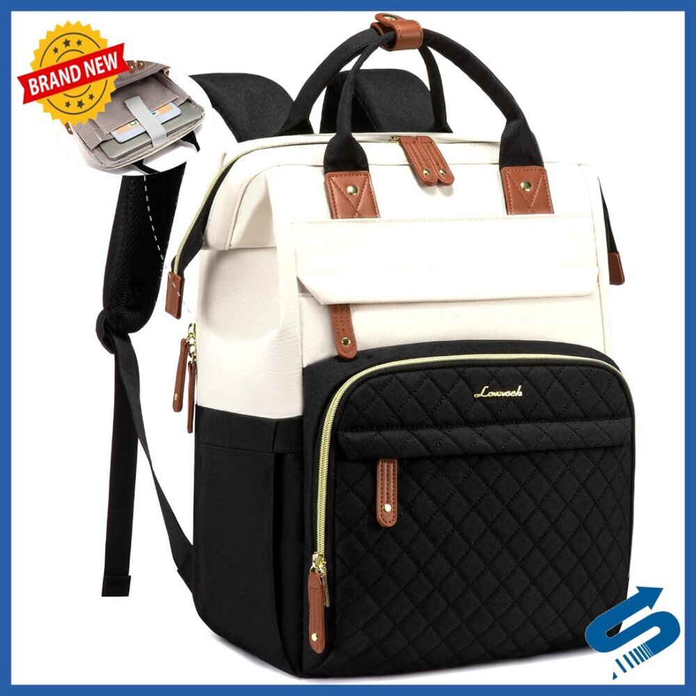 Waterproof Laptop Backpack Travel Work Bag Women's Professional Chic Minimal